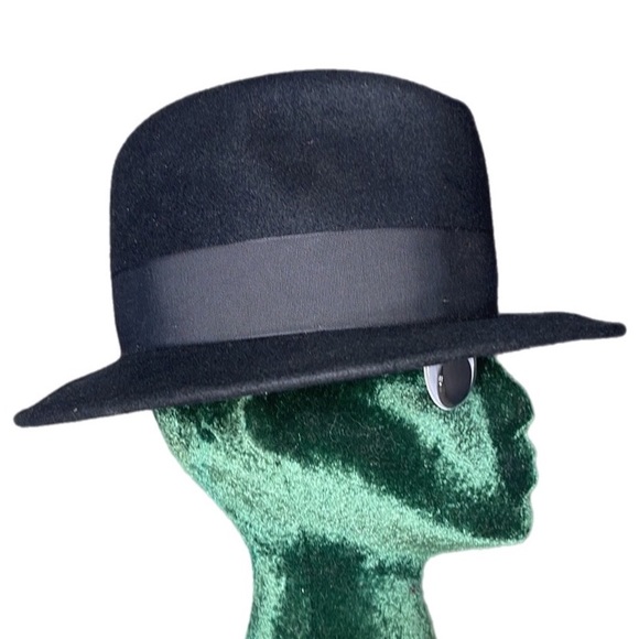 Vintage Black Beaver Hats Fedora Feather Hat - Picture 5 of 15